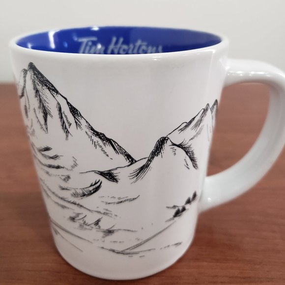 Tim Hortons Mug Coffee Tea Mountain Design Skiing Alpine Design Collectable - Picture 1 of 6